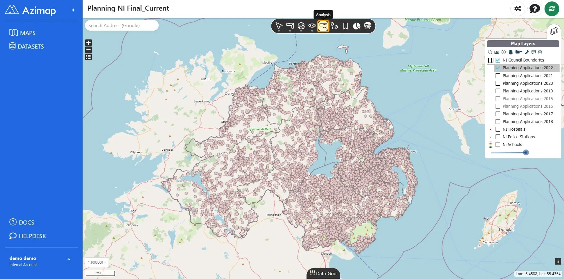 Analysis on Planning NI Final_Current | Azimap