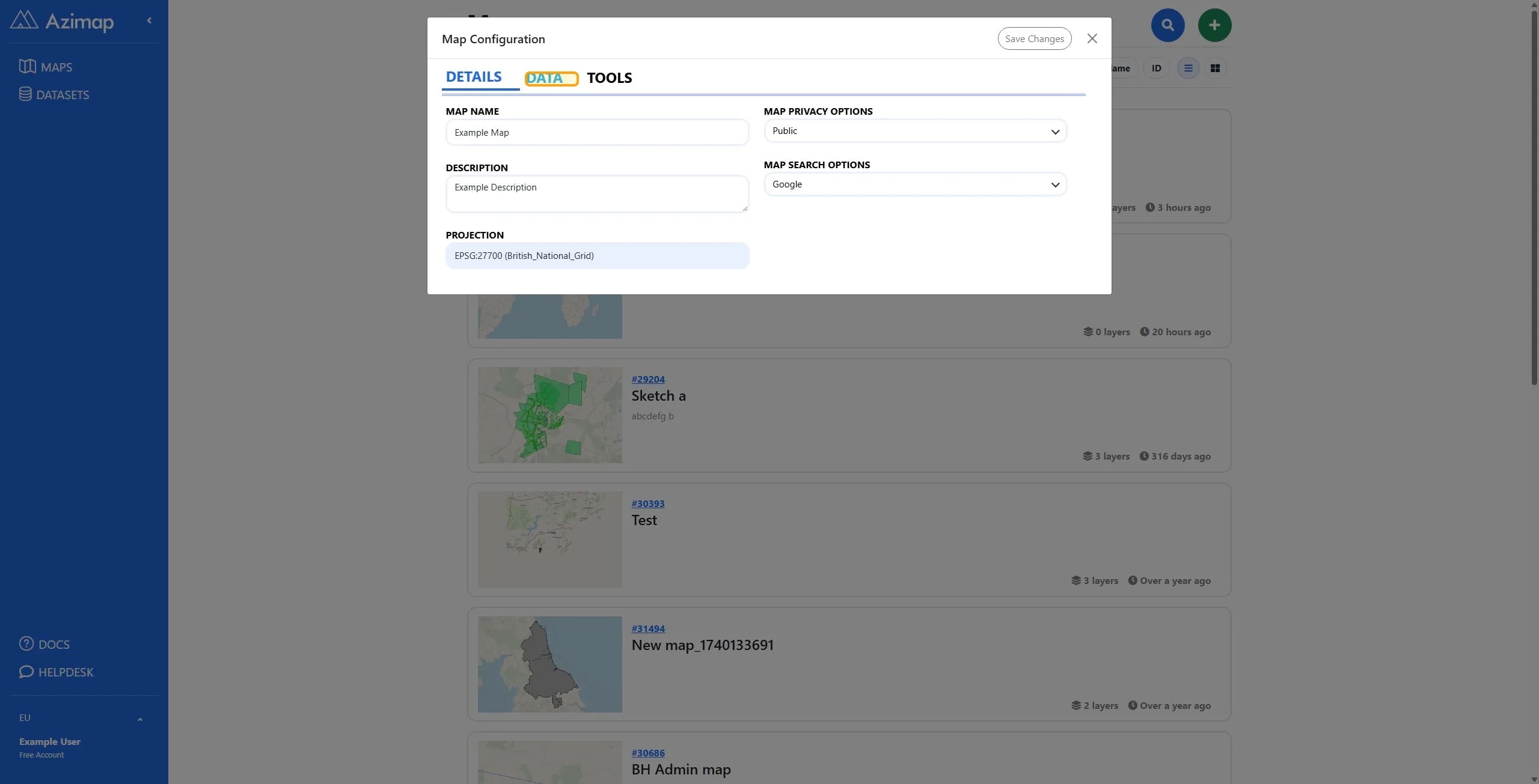 DATA on Maps | Azimap
