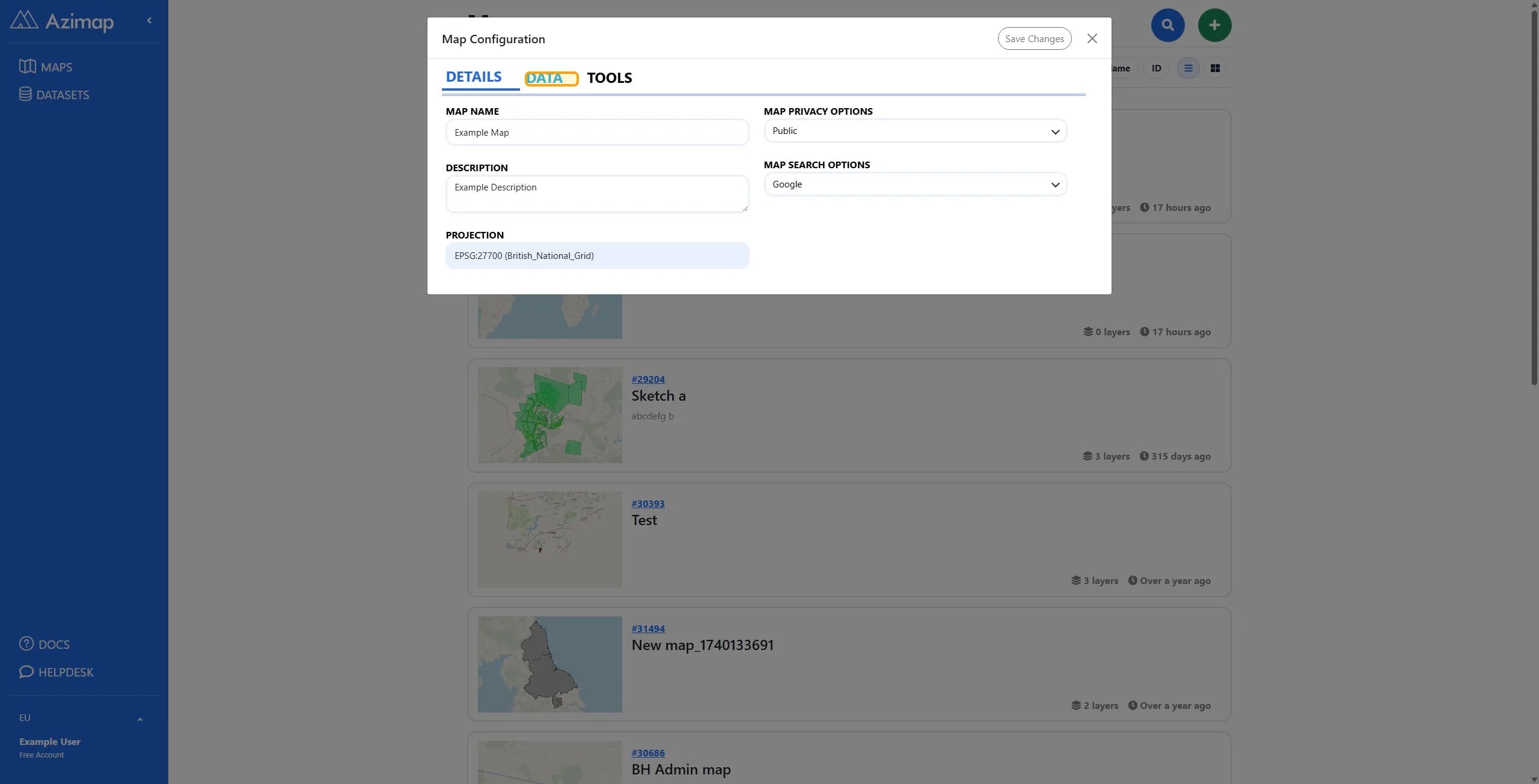 DATA on Maps | Azimap
