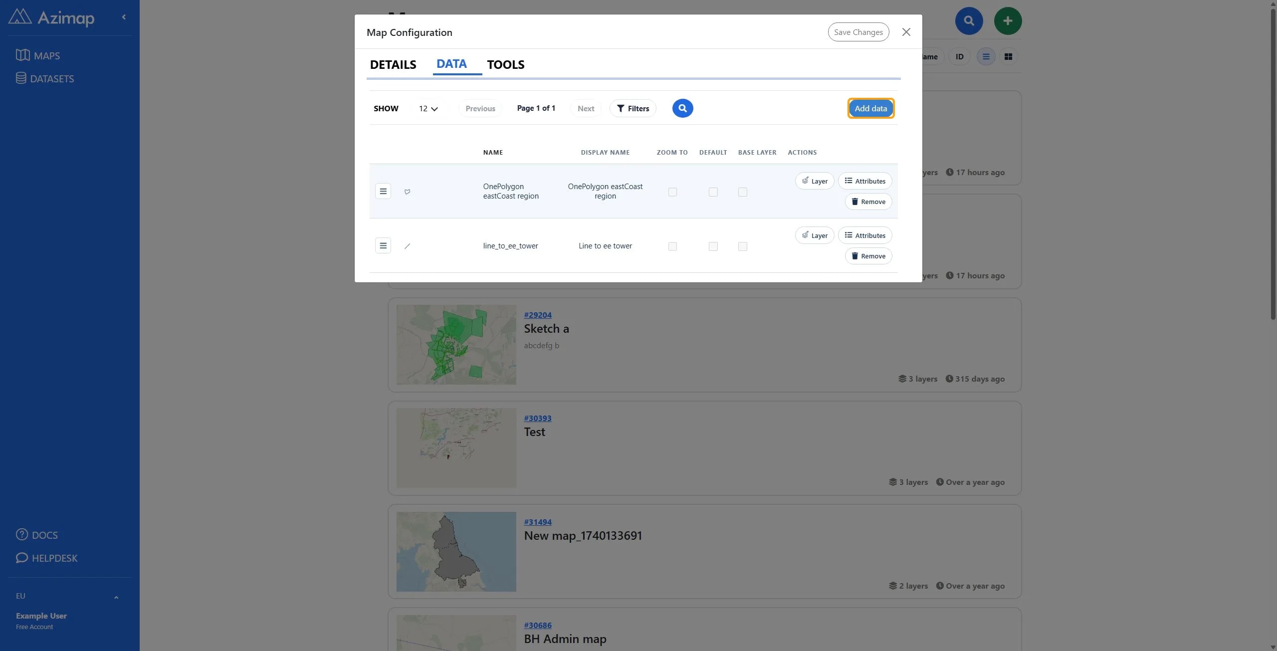 Add data on Maps | Azimap