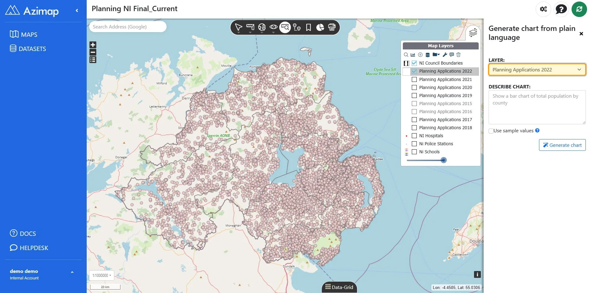 Layer: on Planning NI Final_Current | Azimap
