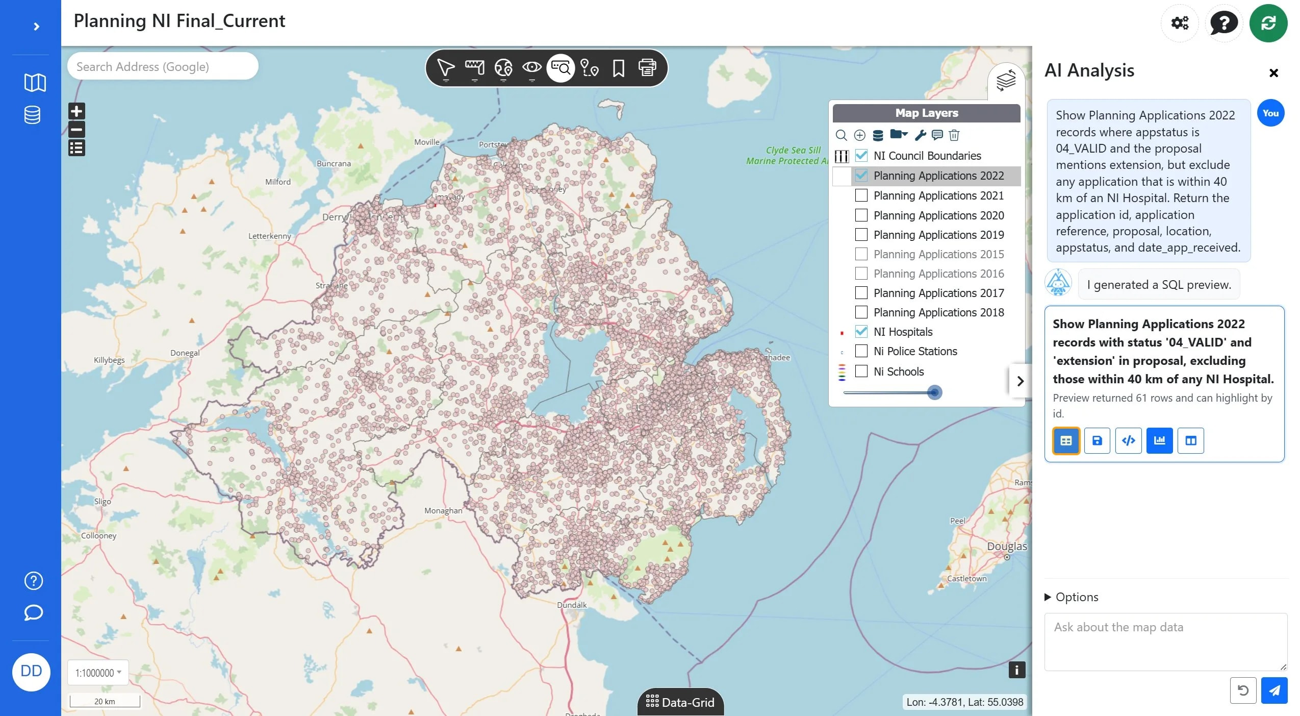 Open grid on Planning NI Final_Current | Azimap