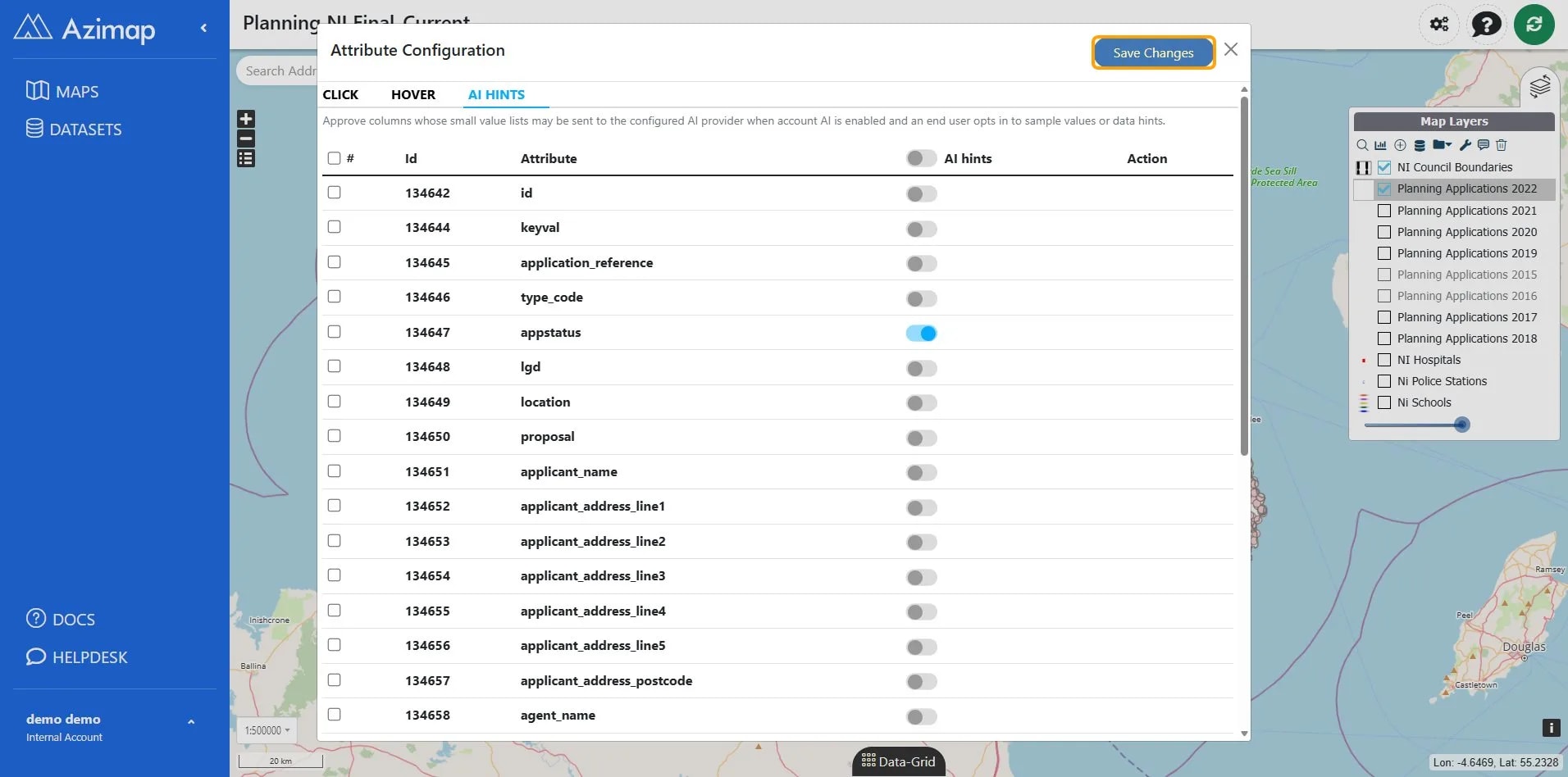 Save Changes on Planning NI Final_Current | Azimap