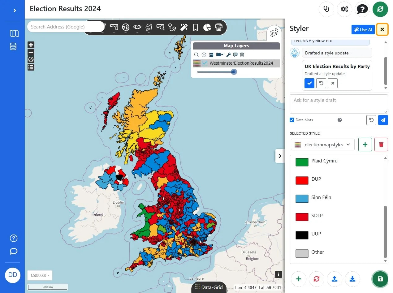 Close control on Election Results 2024 | Azimap