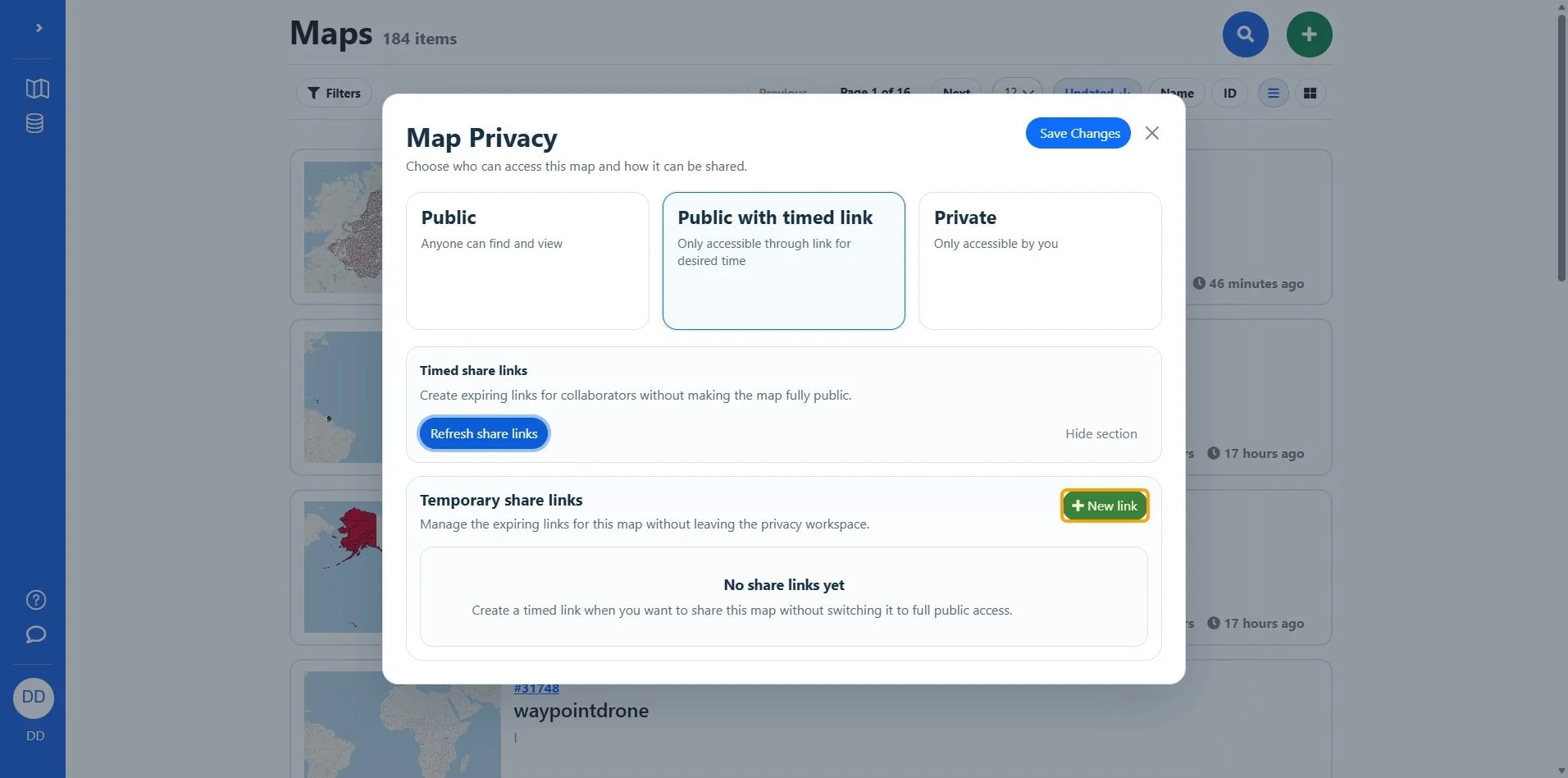 New link on Maps | Azimap