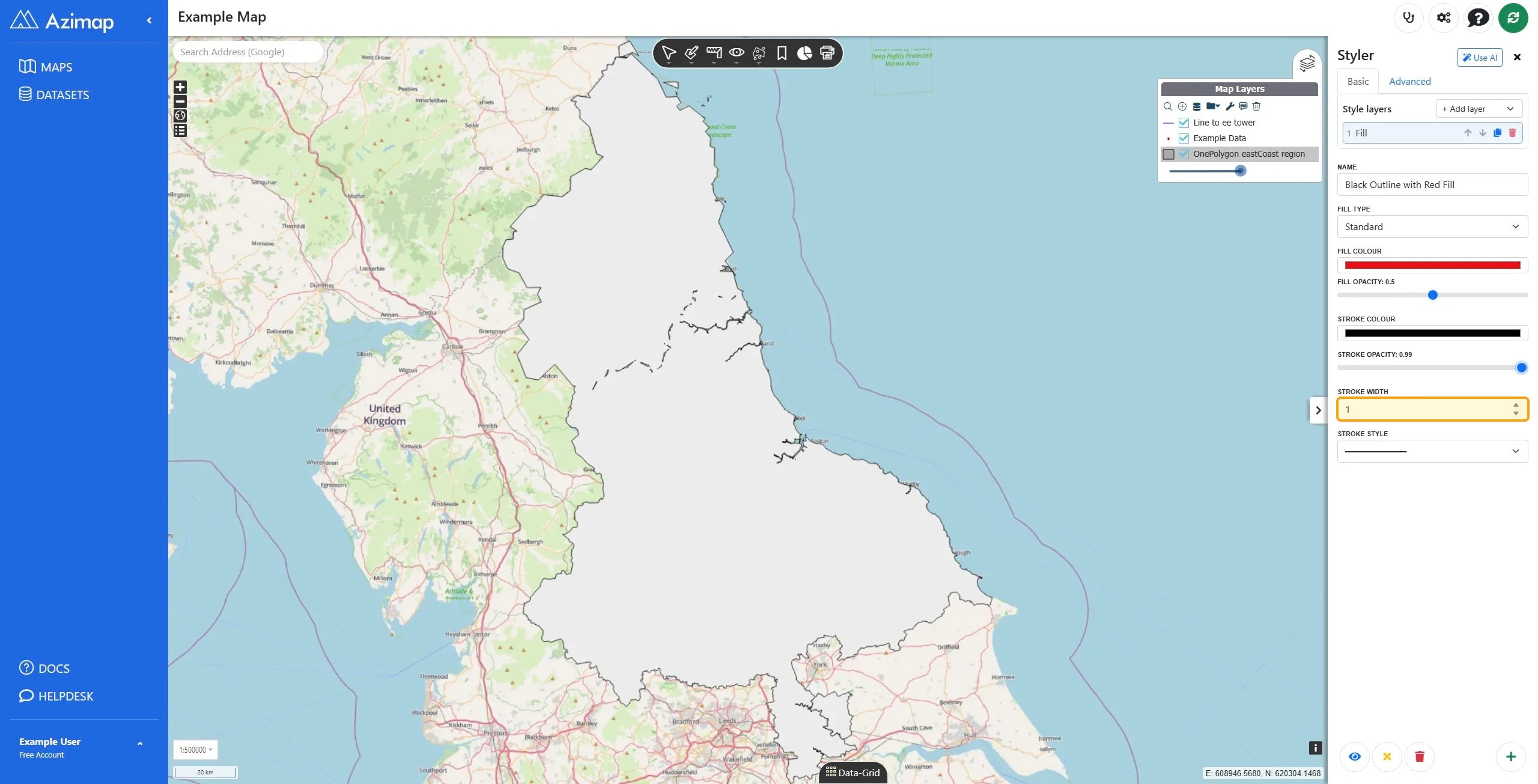 Stroke Width on Example Map | Azimap