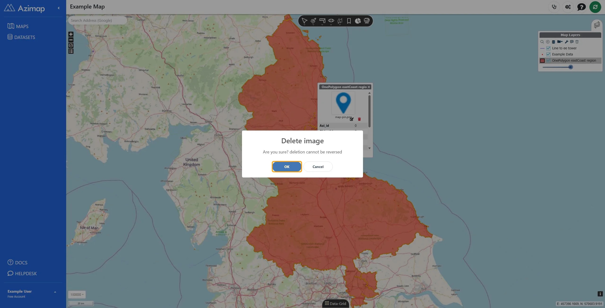 OK on Example Map | Azimap