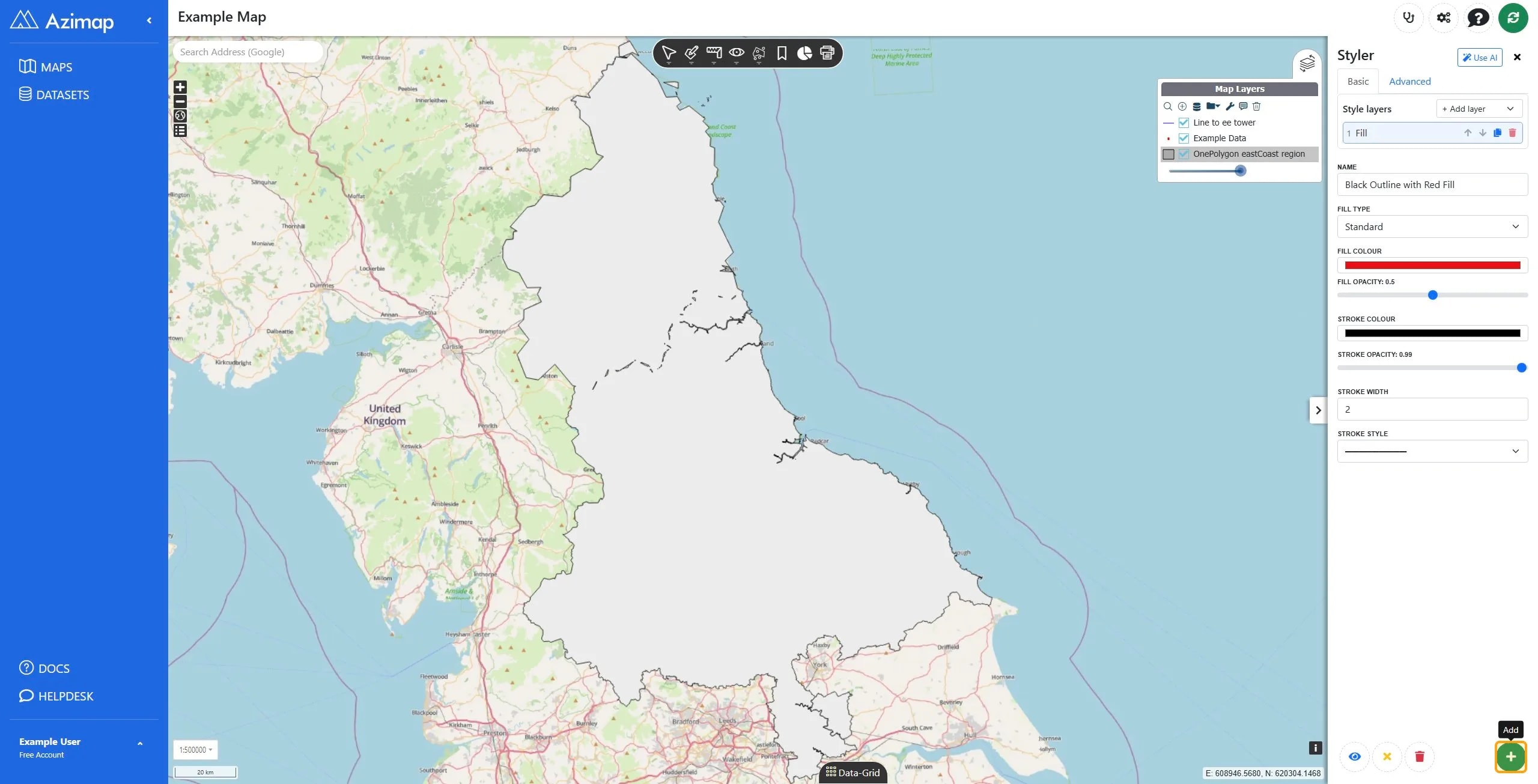Add on Example Map | Azimap